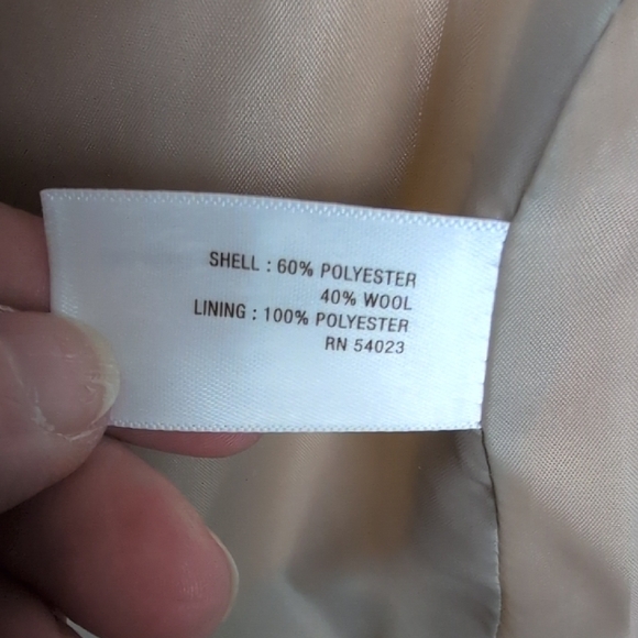 Old Navy Mustard Yellow Women's Pea Coat Wool Medium Double Breasted - Picture 8 of 8